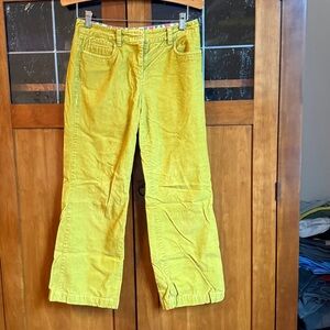 Boden Yellow Boot Cut Pants